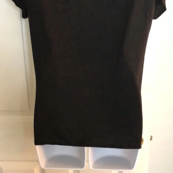 Black V-neck with side Tie/Knot - Picture 9 of 11